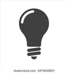 light bulb icon on white background.