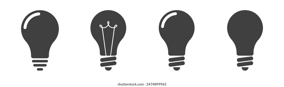 light bulb icon on white background.