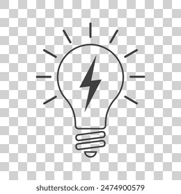 light bulb icon on white background.