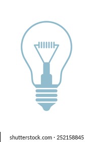 Light bulb icon on white background