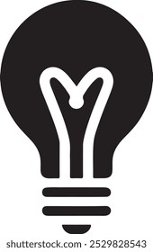 Light bulb icon on white. Line vector icon. Light bulb sign in flat style. Lighting lamp in black. Light bulb as sign solution. bulb vector icon.