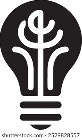 Icono de la bombilla en blanco. Icono de Vector de línea. Bombilla de luz de estilo plano Iniciar sesión. Lámpara de iluminación en negro. Bombilla como solución de signo. icono de Vector de la bombilla.