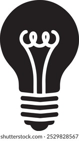 Light bulb icon on white. Line vector icon. Light bulb sign in flat style. Lighting lamp in black. Light bulb as sign solution. bulb vector icon.