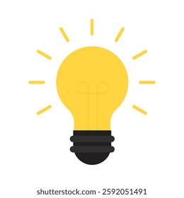 Light bulb icon on white background