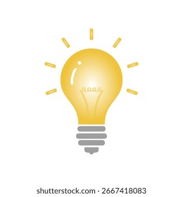 light bulb icon on white background