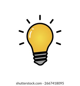light bulb icon on white background