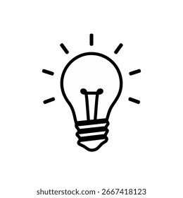 light bulb icon on white background