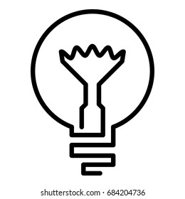Light bulb icon, outline style