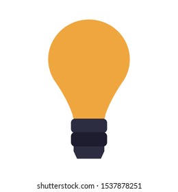 light bulb icon over white background, vector illustration
