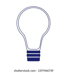 light bulb icon over white background, flat design, vector illustration