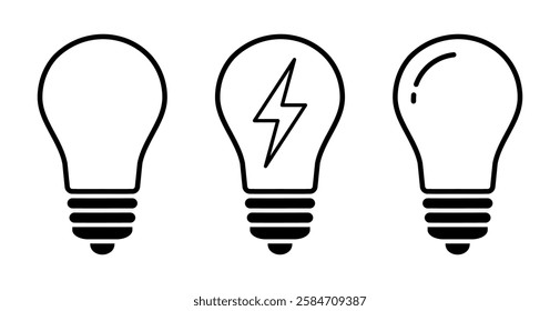 light bulb icon over white background