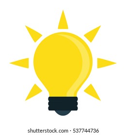 light bulb icon over white background. colorful design. vector illustration