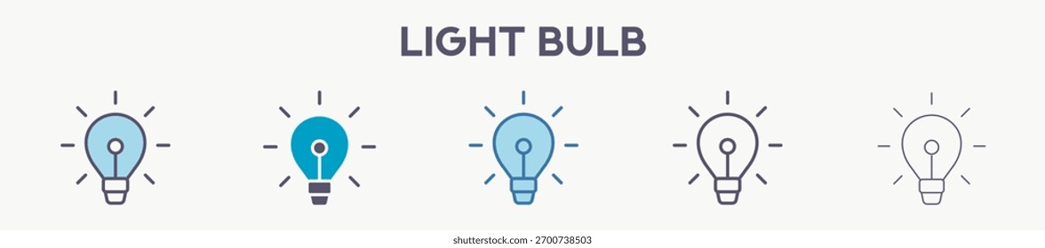Light Bulb Icon Pack For Graphic Design - Multi Styles