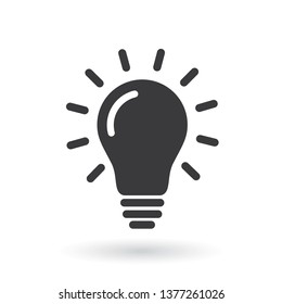 Light bulb icon. Phone icon. Flat style - stock vector.