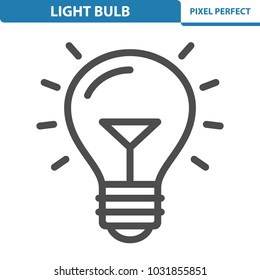 Light Bulb Icon. Professional, pixel perfect icons optimized for both large and small resolutions. EPS 8 format. 12x size for preview.