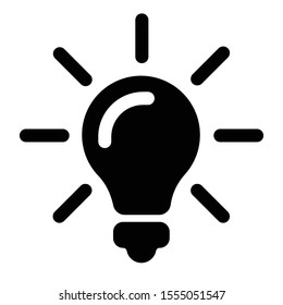 light bulb icon, Ready to use in web design , apps, software and print. - Vector. Eps 10