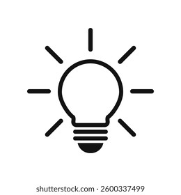 Light bulb icon representing an idea, solution, and innovation