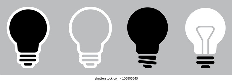 Light bulb icon set