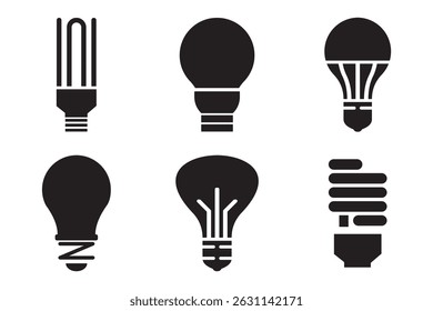 Light bulb icon set. Light bulb icon collection. Light bulbs idea sign and symbol. Innovation and inspiration icon. Vector illustration.