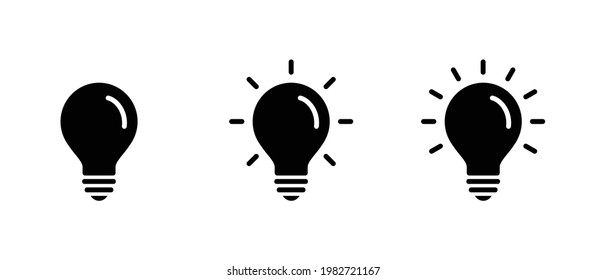 Light Bulb icon set, Idea icon symbol vector for web and mobile apps