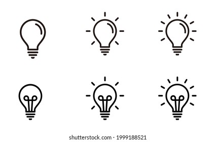 Light Bulb icon set, Idea icon symbol vector for web and mobile apps