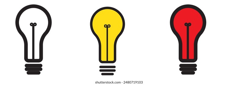 Light Bulb icon set, Idea icon symbol EPS 10 vector