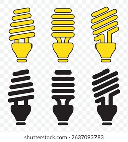 Light bulb icon set. Idea icon. Lamp concept. Light bulb, isolated in modern outline, flat, and colored design. Vector illustration. EPS 10.