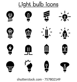 Light bulb icon set vector illustration graphic design