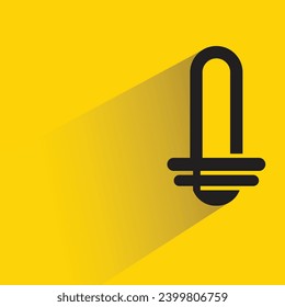 light bulb icon with shadow on yellow background