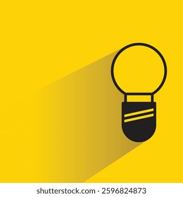 light bulb icon with shadow yellow background