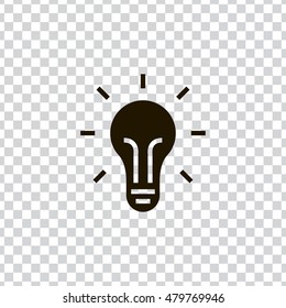 Light bulb icon. Light bulb sign. Lamp.
