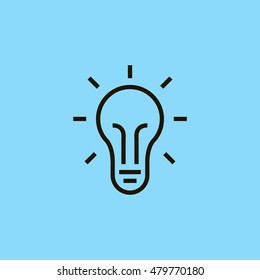 Light bulb icon. Light bulb sign. Lamp.