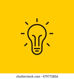 Light bulb icon. Light bulb sign. Lamp.