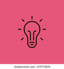 Light bulb icon. Light bulb sign. Lamp.