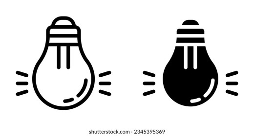 Light Bulb icon. sign for mobile concept and web design. vector illustration