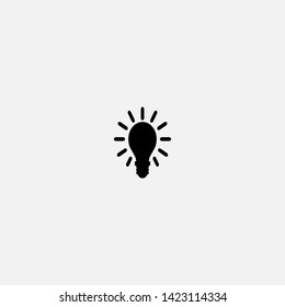 light bulb icon sign signifier vector