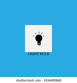 light bulb icon sign signifier vector