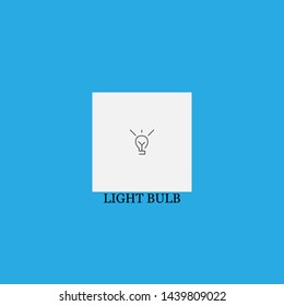 light bulb icon sign signifier vector