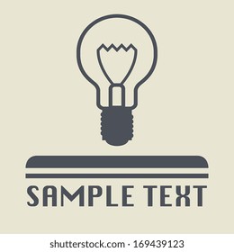 Light bulb icon or sign, vector illustration