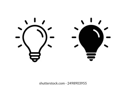 Light bulb icon, Light bulb sign vector