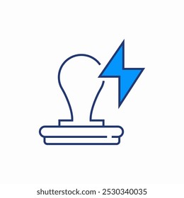 Vector de signo de icono de bombilla