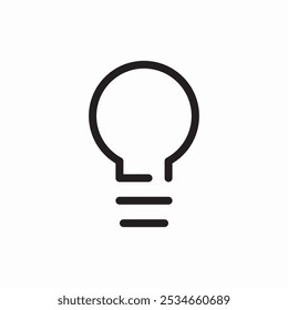Vector de signo de icono de bombilla