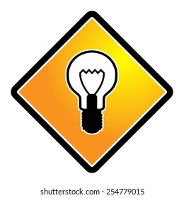 Light bulb icon or sign, vector illustration