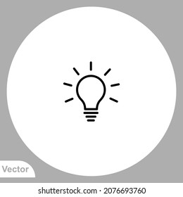 Light bulb icon sign vector,Symbol, logo illustration for web and mobile