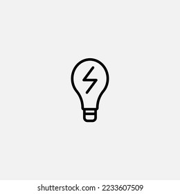 Light bulb icon sign vector,Symbol, logo illustration for web and mobile