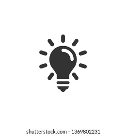 Light bulb icon in simple design
