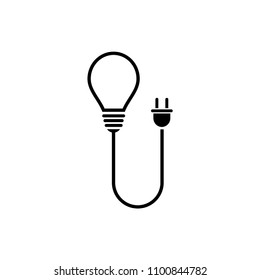 Light Bulb Icon, simple flat design for presentation, chart or diagram.