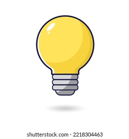 Light bulb icon, simple icon, lamp vector.