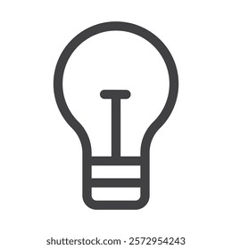 Light bulb icon Simple outline vector logo