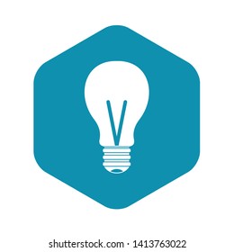 Light bulb icon in simple style isolated vector illustration